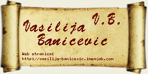 Vasilija Banićević vizit kartica